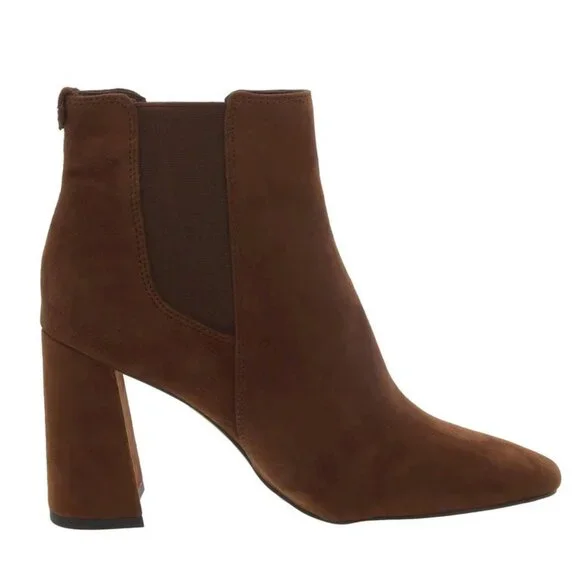 Sam Edelman Suede Booties Nut Brown Women's Size 8.5M New in Box - Picture 2 of 8